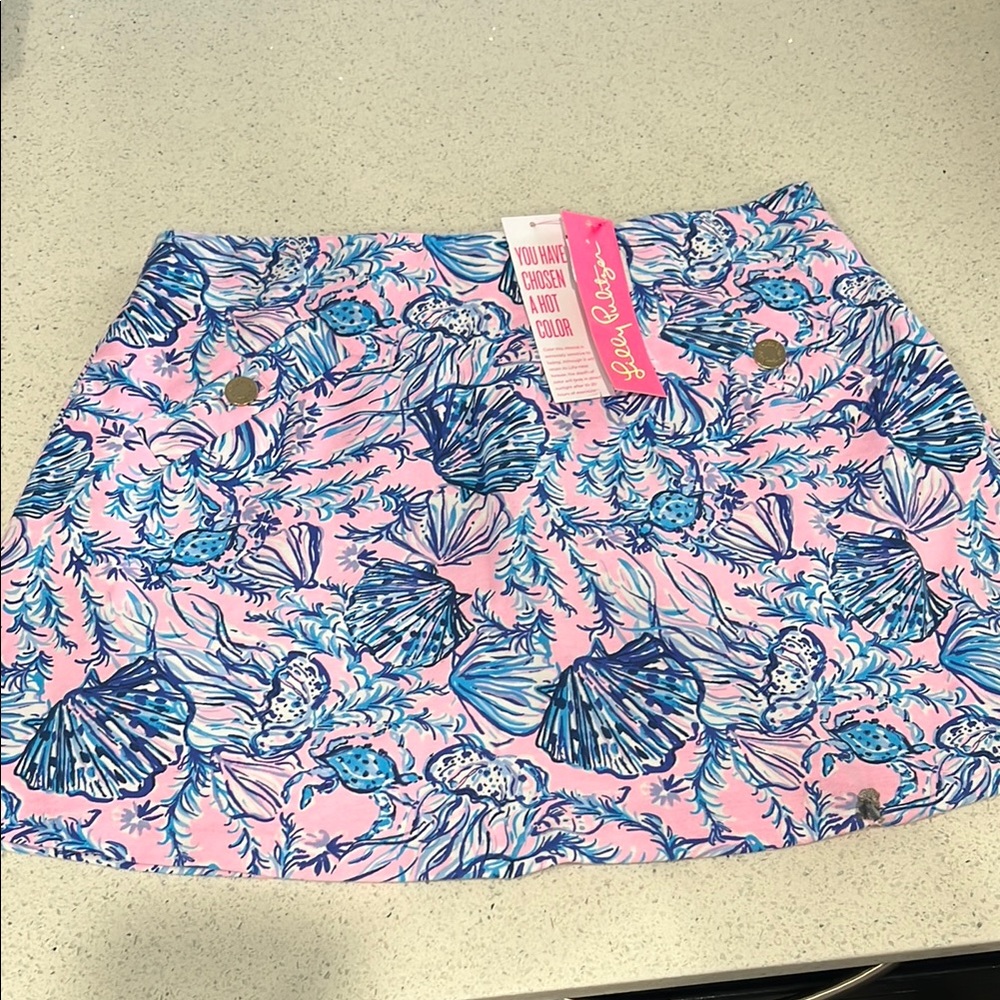 Lilly Pulitzer Pink and Blue Women's Skirt